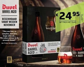 Promoties Duvel barrel aged - Duvel - Geldig van 26/10/2018 tot 06/11/2018 bij BelBev