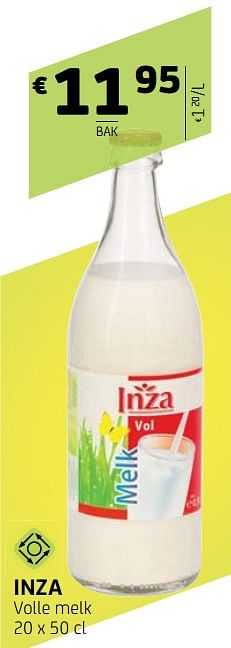 Promoties Inza volle melk - Inza - Geldig van 26/10/2018 tot 06/11/2018 bij BelBev