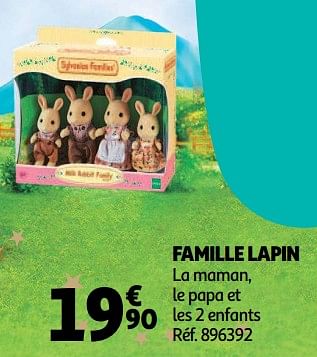 Promotions Famille lapin - Sylvanian Families - Valide de 19/10/2018 à 16/12/2018 chez Auchan Ronq