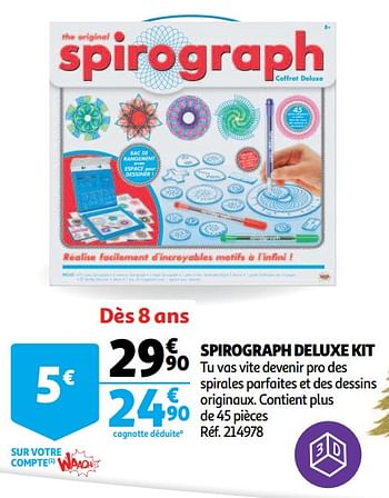 Promoties Spirograph deluxe kit - Spirograph - Geldig van 19/10/2018 tot 16/12/2018 bij Auchan