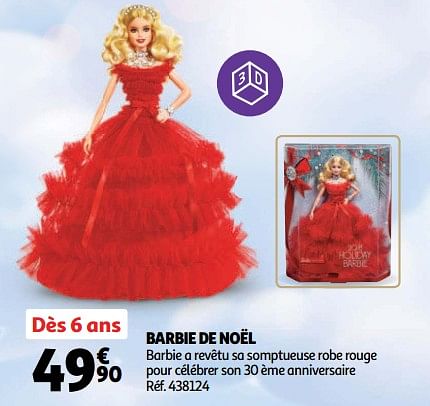 Mattel Barbie de no l En promotion chez Auchan Ronq