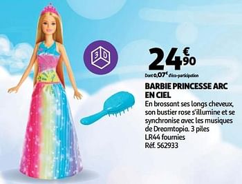 Promotions Barbie princesse arc en ciel - Mattel - Valide de 19/10/2018 à 16/12/2018 chez Auchan Ronq
