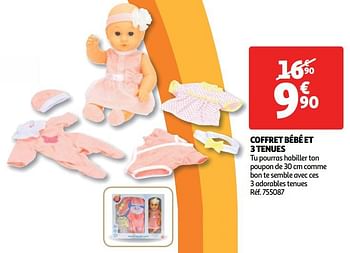 Promotion Auchan Ronq Coffret Bebe Et 3 Tenues One Two Fun Jouets Valide Jusqua 4 Promobutler