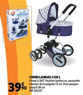 Promoties Combi landau 2 en 1 - One two fun - Geldig van 19/10/2018 tot 16/12/2018 bij Auchan