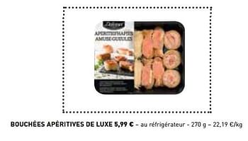 Promoties Bouchées apéritives de luxe - Delicieux - Geldig van 29/10/2018 tot 31/12/2018 bij Lidl