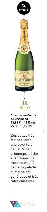 Promoties Champagne comte de brismand - Champagne - Geldig van 29/10/2018 tot 31/12/2018 bij Lidl