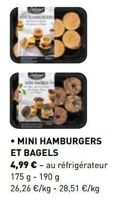 Promotions Mini hamburgers et bagels - Deluxe - Valide de 29/10/2018 à 31/12/2018 chez Lidl