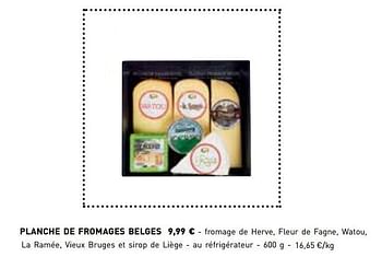 Promotions Planche de fromages belges - Produit maison - Lidl - Valide de 29/10/2018 à 31/12/2018 chez Lidl