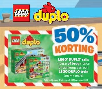 Promoties Lego duplo rails 50% korting - Lego - Geldig van 01/11/2018 tot 30/11/2018 bij Europoint