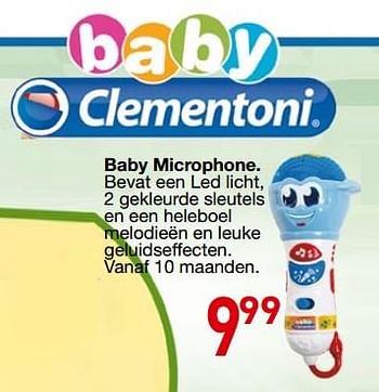 Promoties Baby microphone - Clementoni - Geldig van 25/10/2018 tot 06/12/2018 bij Multi-Land