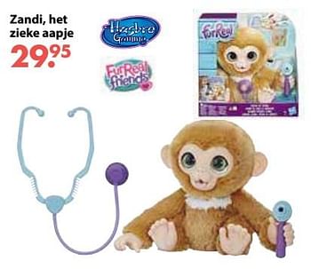 Promoties Zandi, het zieke aapje - Hasbro - Geldig van 01/11/2018 tot 30/11/2018 bij Europoint