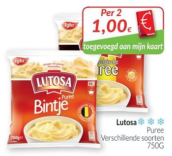 Promoties Lutosa puree - Lutosa - Geldig van 01/11/2018 tot 30/11/2018 bij Intermarche