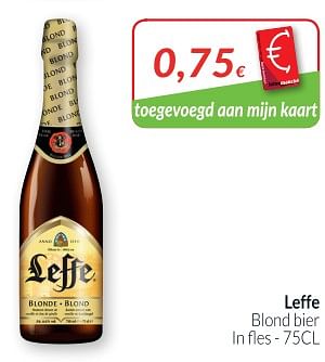 Promoties Leffe blond bier ln fies - Leffe - Geldig van 01/11/2018 tot 30/11/2018 bij Intermarche