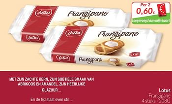 Promoties Lotus frangipane - Lotus Bakeries - Geldig van 01/11/2018 tot 30/11/2018 bij Intermarche