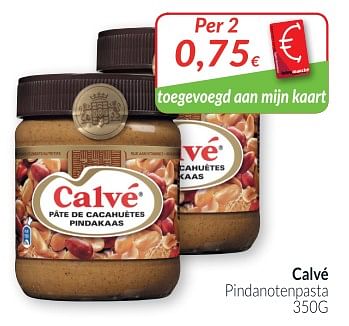 Promoties Calvé pindanotenpasta - Calve - Geldig van 01/11/2018 tot 30/11/2018 bij Intermarche