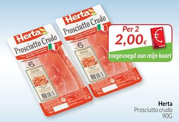 Promoties Herta prosciutto crudo - Herta - Geldig van 01/11/2018 tot 30/11/2018 bij Intermarche