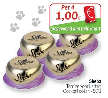 Promoties Sheba terrine voor katten cocktail océan - Sheba - Geldig van 01/11/2018 tot 30/11/2018 bij Intermarche