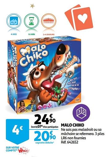 Promotions Malo chiko - Splash Toys - Valide de 19/10/2018 à 16/12/2018 chez Auchan Ronq