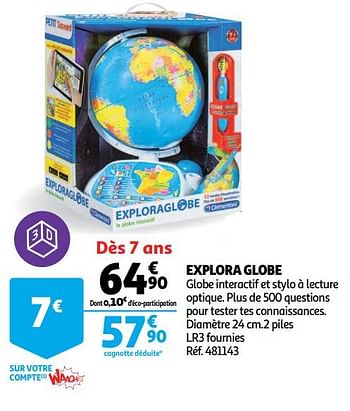 Promoties Explora globe - Clementoni - Geldig van 19/10/2018 tot 16/12/2018 bij Auchan