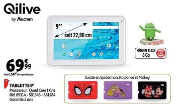 Promoties Qilive tablette 9 - Qilive - Geldig van 19/10/2018 tot 16/12/2018 bij Auchan