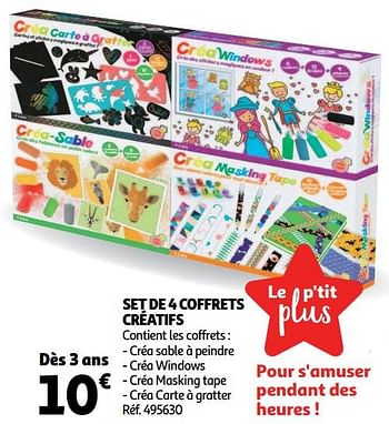 Promoties Set de 4 coffrets créatifs - Huismerk - Auchan - Geldig van 19/10/2018 tot 16/12/2018 bij Auchan