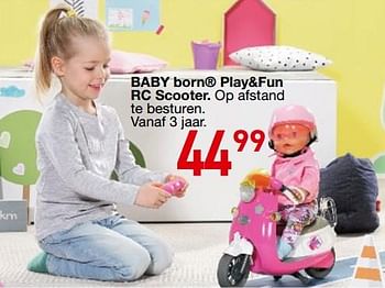 Promoties Baby born play+fun rc scooter - Baby Born - Geldig van 25/10/2018 tot 06/12/2018 bij Toys & Toys