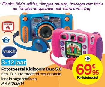 Promoties Fototoestel kidizoom duo 5.0 - Vtech - Geldig van 24/10/2018 tot 06/12/2018 bij Carrefour