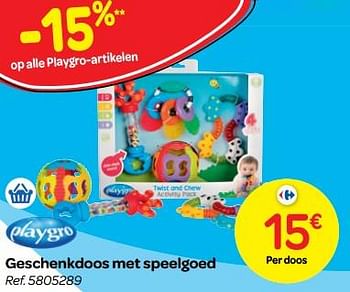 Promoties Geschenkdoos met speelgoed - Playgro - Geldig van 24/10/2018 tot 06/12/2018 bij Carrefour