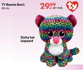 Promoties Ty beanie boo`s dotty het luipaard - TY Beanie Boo - Geldig van 01/11/2018 tot 30/11/2018 bij Europoint