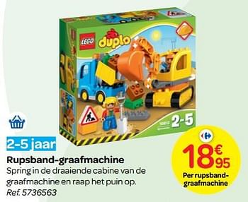 Promoties Rupsband-graafmachine - Lego - Geldig van 24/10/2018 tot 06/12/2018 bij Carrefour