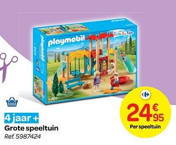 Promoties Grote speeltuin - Playmobil - Geldig van 24/10/2018 tot 06/12/2018 bij Carrefour