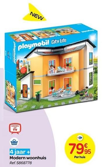 Promotions Modern woonhuis - Playmobil - Valide de 24/10/2018 à 06/12/2018 chez Carrefour