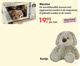 Promoties Warmies konijn - Warmies - Geldig van 01/11/2018 tot 30/11/2018 bij Europoint