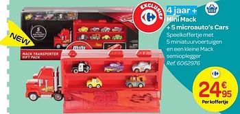 Promoties Mini mack + 5 microauto`s cars - Mattel - Geldig van 24/10/2018 tot 06/12/2018 bij Carrefour