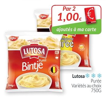 Promotions Lutosa purée - Lutosa - Valide de 01/11/2018 à 30/11/2018 chez Intermarche