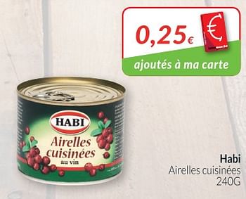 Promoties Habi airelles cuisinées - Habi - Geldig van 01/11/2018 tot 30/11/2018 bij Intermarche