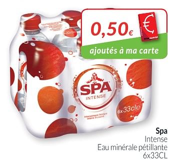 Promotions Spa intense eau minérale pétillante - Spa - Valide de 01/11/2018 à 30/11/2018 chez Intermarche
