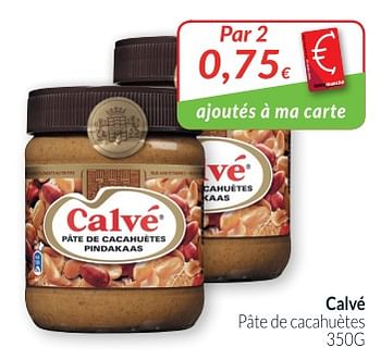 Promoties Calvé pâte de cacahuètes - Calve - Geldig van 01/11/2018 tot 30/11/2018 bij Intermarche