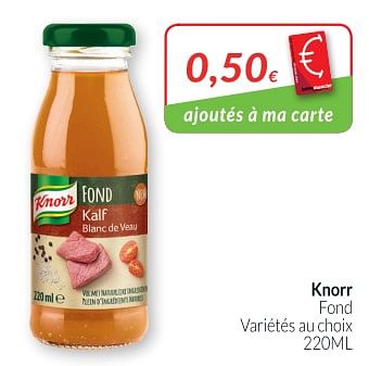 Promotions Knorr fond - Knorr - Valide de 01/11/2018 à 30/11/2018 chez Intermarche