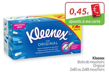 Promoties Kleenex boite de mouchoirs original - Kleenex - Geldig van 01/11/2018 tot 30/11/2018 bij Intermarche