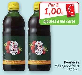 Promotions Roosvicee mélange de fruits - Roosvicee - Valide de 01/11/2018 à 30/11/2018 chez Intermarche