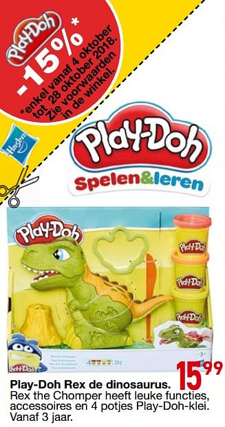 Promotions Play-doh rex de dinosaurus - Play-Doh - Valide de 25/10/2018 à 06/12/2018 chez Multi-Land