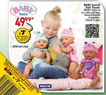 Promoties Baby born soft touch. - Baby Born - Geldig van 25/10/2018 tot 06/12/2018 bij Multi-Land