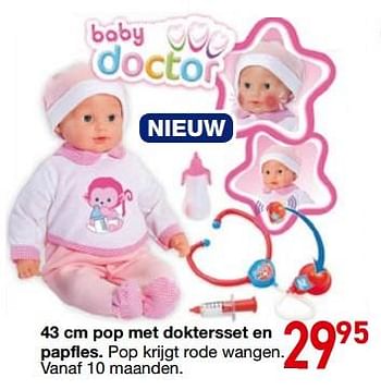 Promoties Pop met doktersset en papfles - Loko toys - Geldig van 25/10/2018 tot 06/12/2018 bij Delva Shopping