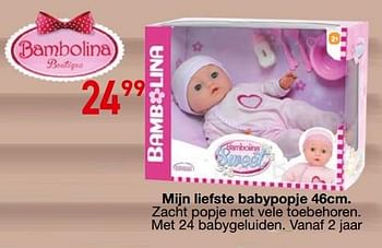 Promoties Mijn liefste babypopje - Bambolina - Geldig van 25/10/2018 tot 06/12/2018 bij Deproost
