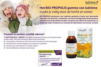 Promoties Bio propolis siroop suikervrij - Ladrome - Geldig van 02/11/2018 tot 02/12/2018 bij Mannavita