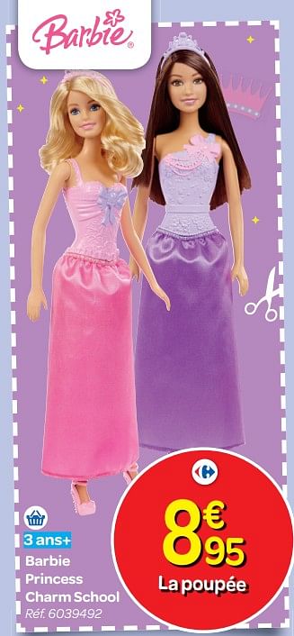 Promotions Barbie princess charm school - Mattel - Valide de 24/10/2018 à 06/12/2018 chez Carrefour