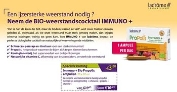 Promoties Immuno + bio propolis ampullen - Ladrome - Geldig van 02/11/2018 tot 02/12/2018 bij Mannavita