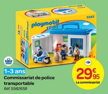 Promotions Commissariat de police transportable - Playmobil - Valide de 24/10/2018 à 06/12/2018 chez Carrefour
