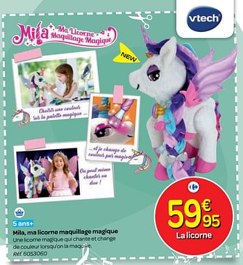Promoties Mila, ma licorne maquillage magique - Vtech - Geldig van 24/10/2018 tot 06/12/2018 bij Carrefour